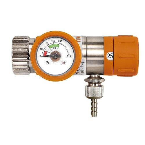 Oxygen System with Light Steel Bottle and Pressure Regulator 0.8 litre