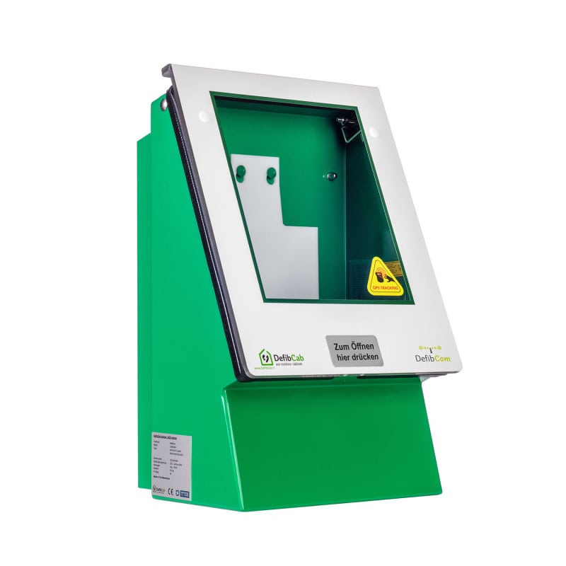 DefibCab Smart Monitoring AED Cabinet with cylinder lock